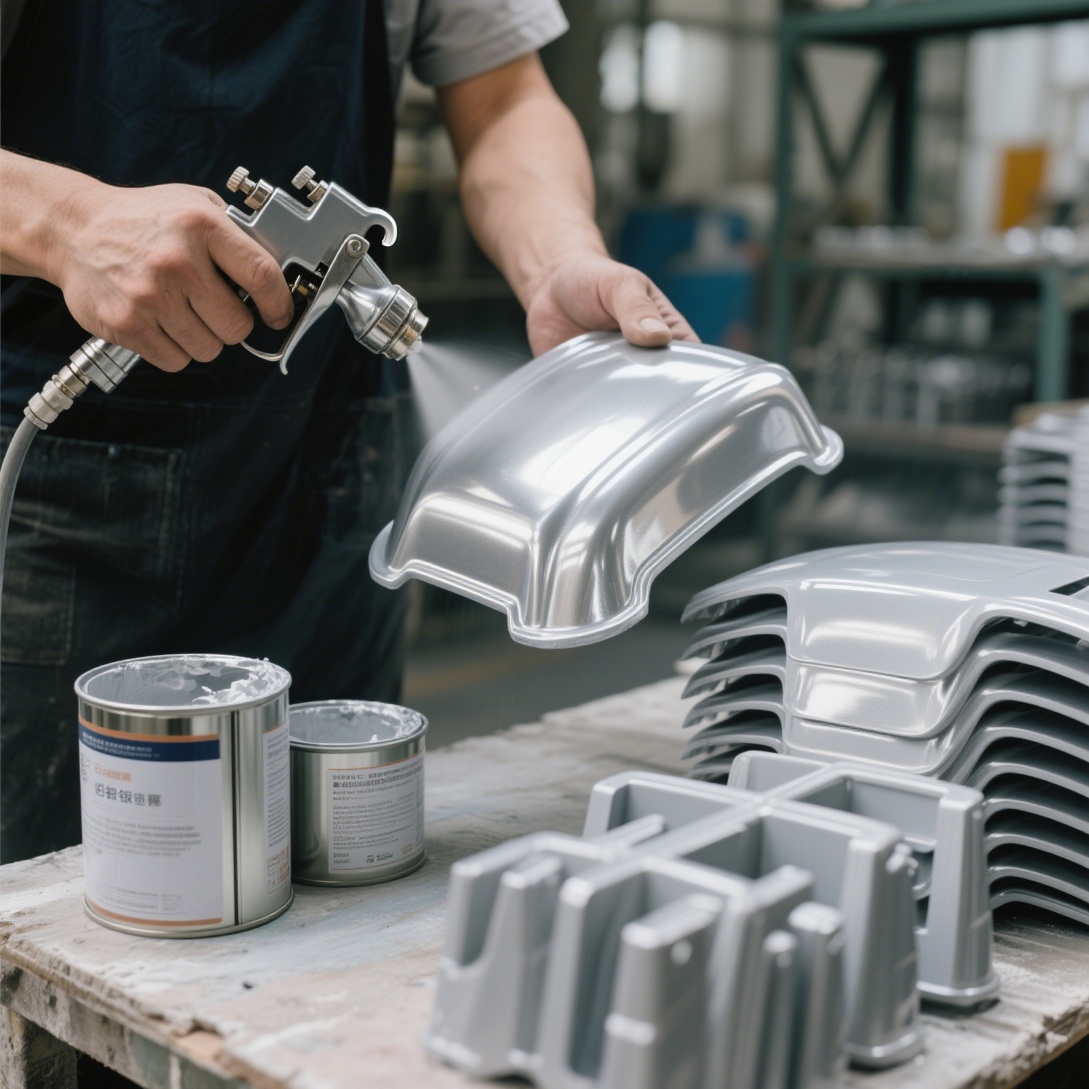 Plastic paint leafing aluminum silver paste